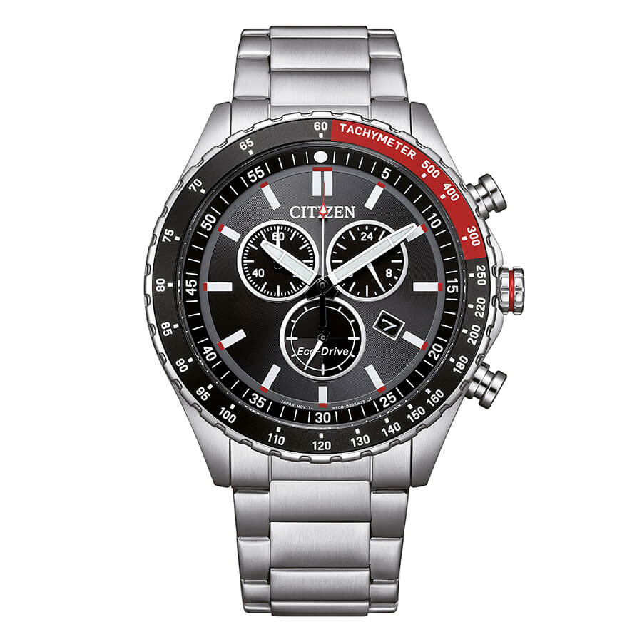 Citizen Sports Crono Eco-Drive AT2566-88E Nero Acciaio