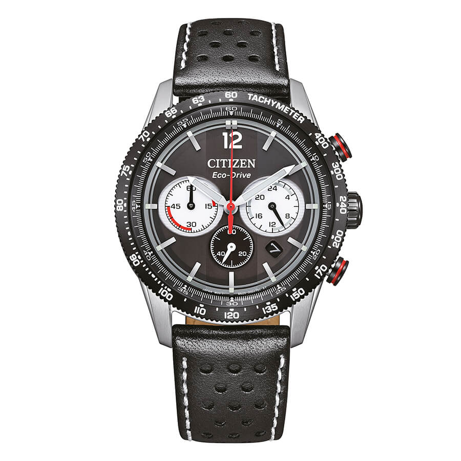 Citizen Racing Crono Eco-Drive CA4717-06E Nero Pelle