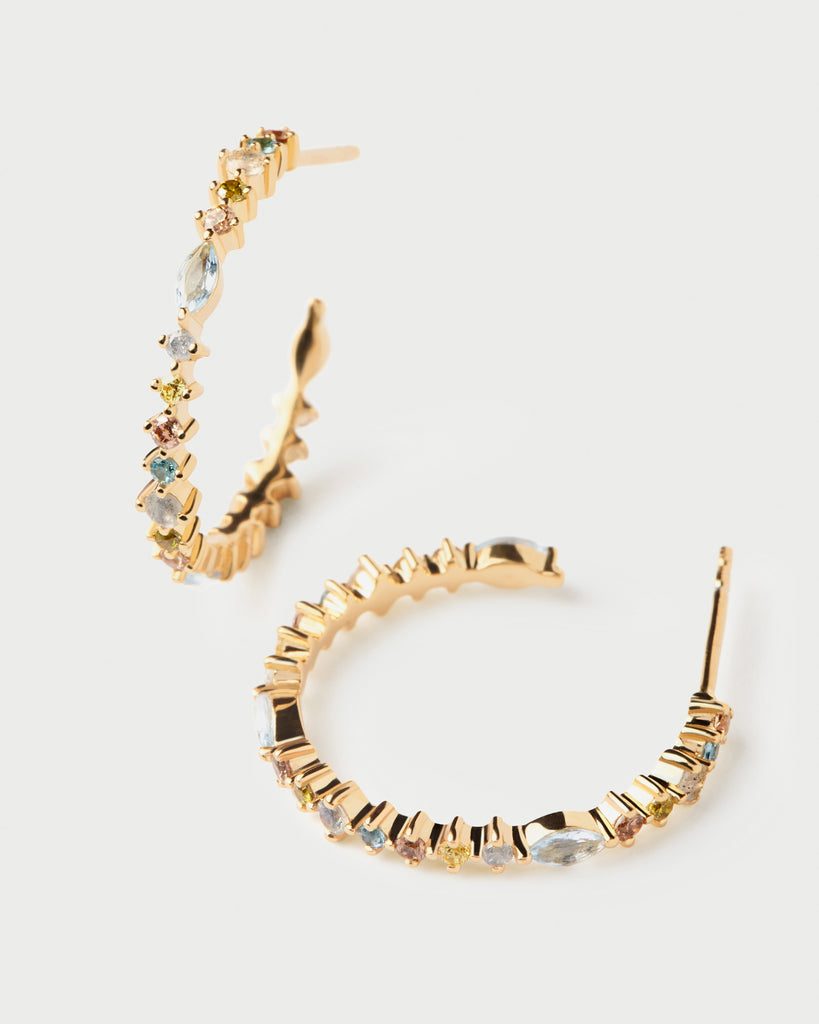 PDPAOLA Orecchini Lotus Hoops