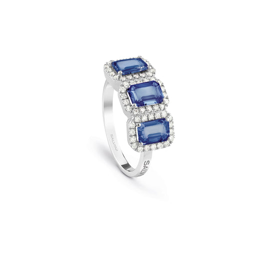 Salvini Sorrento - Veretta 3 Pietre Tanzanite Brillanti (20094321)