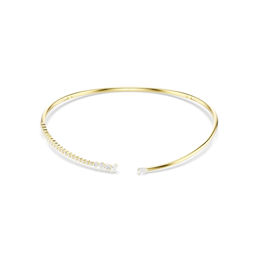Collana Mesmera Torc, Taglio misto, Bianca, Placcato oro 18K - M