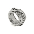 Anello Rubinia Filodellavita Carato - 13 Fili in Argento 925 con Diamanti Neri 1,00ct