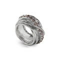 Anello Rubinia Filodellavita Carato - 13 Fili in Argento 925 con Diamanti Brown 1,00ct