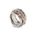 Anello Rubinia Filodellavita Carato - 13 Fili in Argento 925 e Oro Rosa 9kt con Diamanti Bianchi 1,00ct