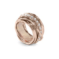 Anello Rubinia Filodellavita Carato - 13 Fili in Oro Rosa 9kt con Diamanti Bianchi 1,00ct