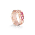 Anello Rubinia Filodellavita Ten - 10 Fili in Oro Rosa 18kt con Rubini 0,40ct