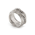 Anello Rubinia Filodellavita Classic - 13 Fili in Argento 925 con Diamanti Neri 0,21ct