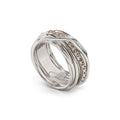 Anello Rubinia Filodellavita Classic - 13 Fili in Argento 925 con Diamanti Brown 0,21ct