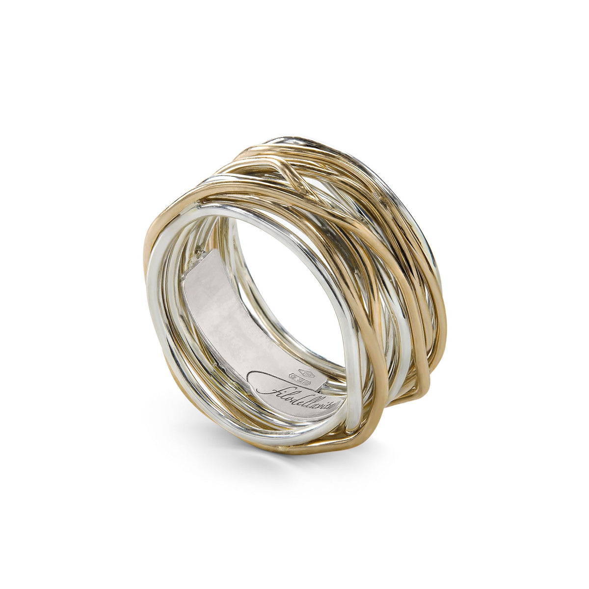 Anello Rubinia Filodellavita Classic - 13 Fili in Argento 925 e Oro Giallo 9kt