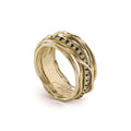 Anello Rubinia Filodellavita Classic - 13 Fili in Oro Giallo 9kt con Diamanti Neri 0,18ct