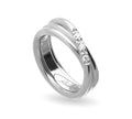 Anello Rubinia Filodellavita Classic - 3 Fili (filo 2,2 mm) in Argento 925 con 3 Diamanti Bianchi 0,08ct
