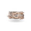Anello Rubinia Filodellavita Classic - 13 Fili in Argento 925 e Oro Rosa 9kt con Cuore in Oro Rosa 9kt e 14 Diamanti Bianchi 0,09ct