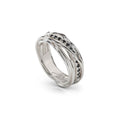 Anello Rubinia Filodellavita Classic - 7 Fili in Argento 925 con Diamanti Neri 0,21ct