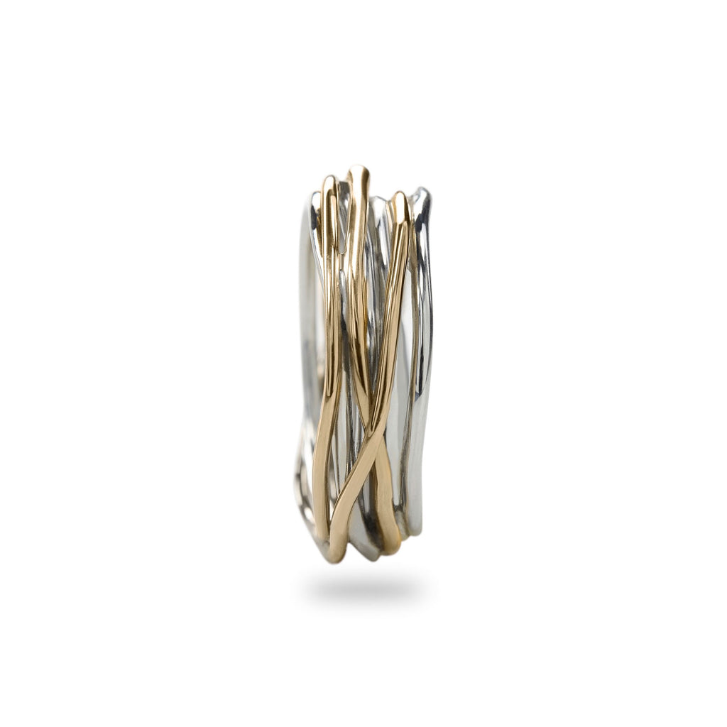 Anello Rubinia Filodellavita Classic - 7 Fili in Argento 925 e Oro Giallo 9kt