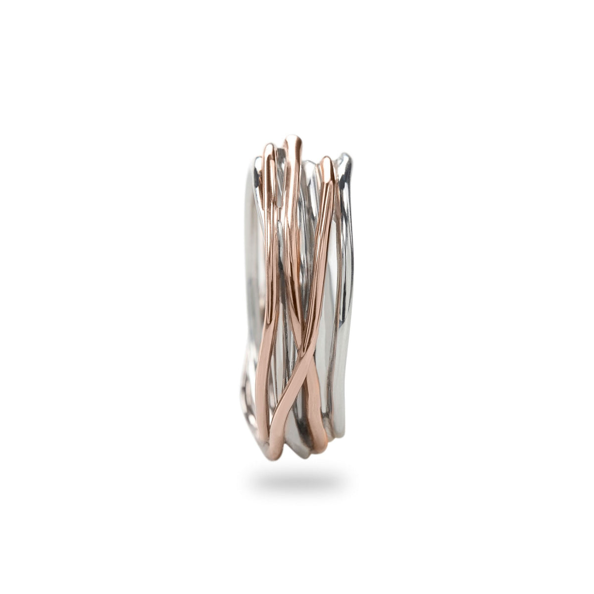Anello Rubinia Filodellavita Classic - 7 Fili in Argento 925 e Oro Rosa 9kt