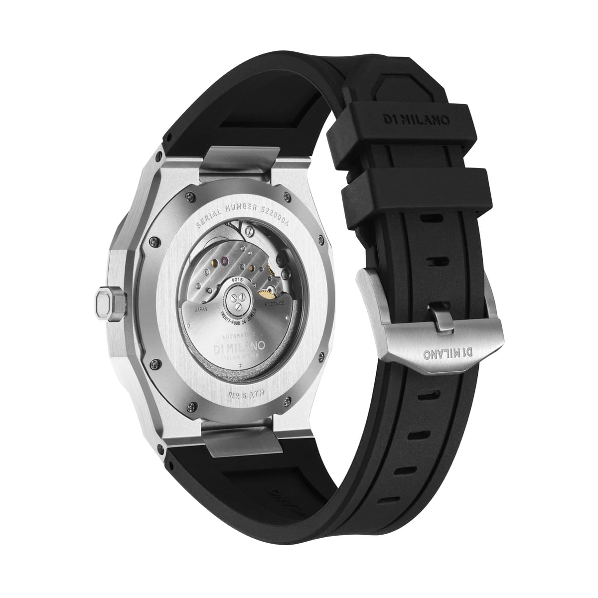 D1 Milano Automatico Retro Red D1-ATRJ10 - Orologio Automatico Uomo Nero 41,5mm