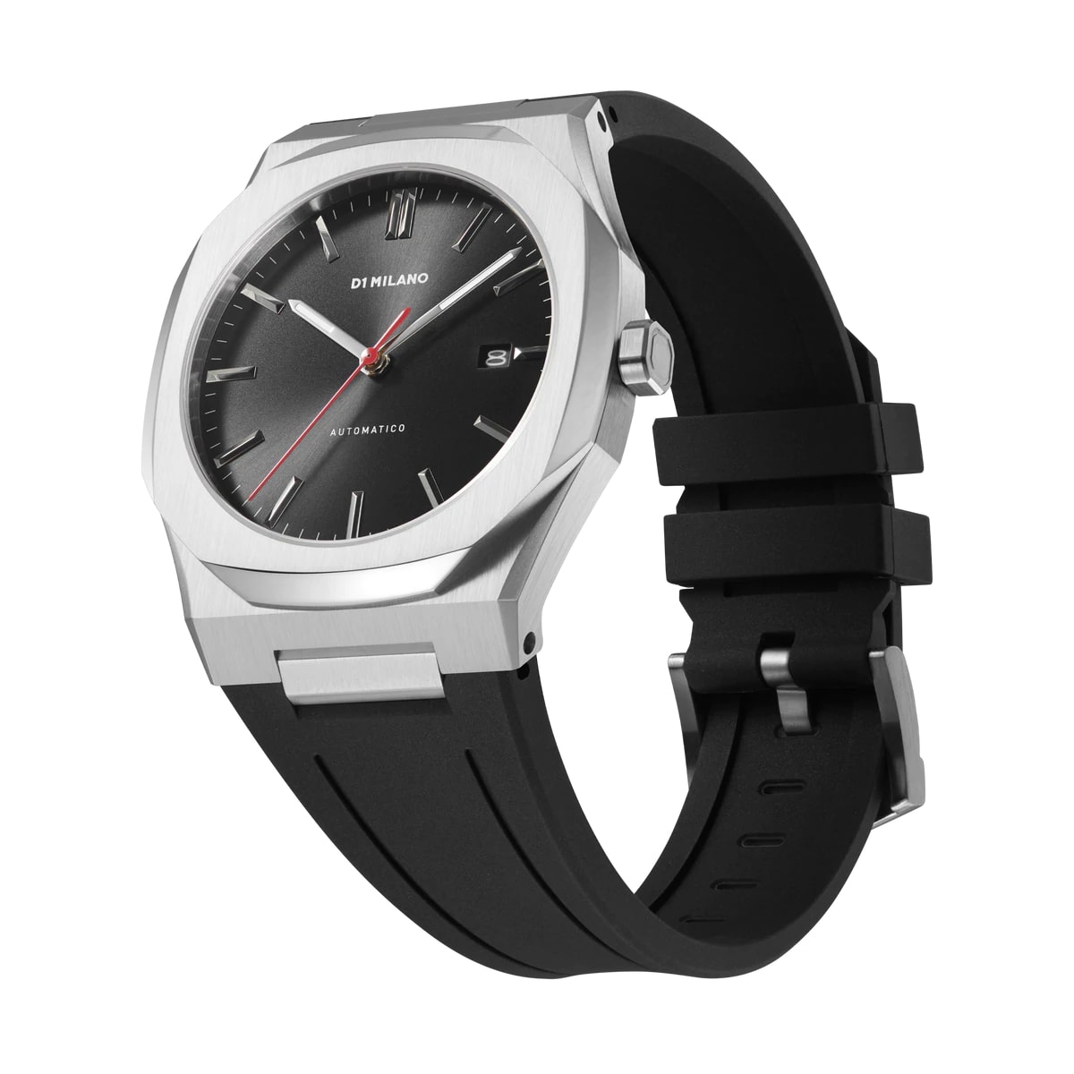 D1 Milano Automatico Retro Red D1-ATRJ10 - Orologio Automatico Uomo Nero 41,5mm