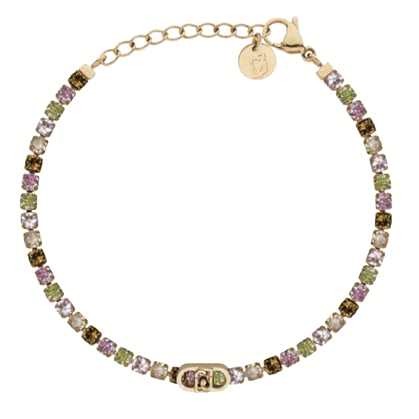 Bracciale Tennis Dorato Verde e Lilla Liu Jo LJ3217 - foto 1