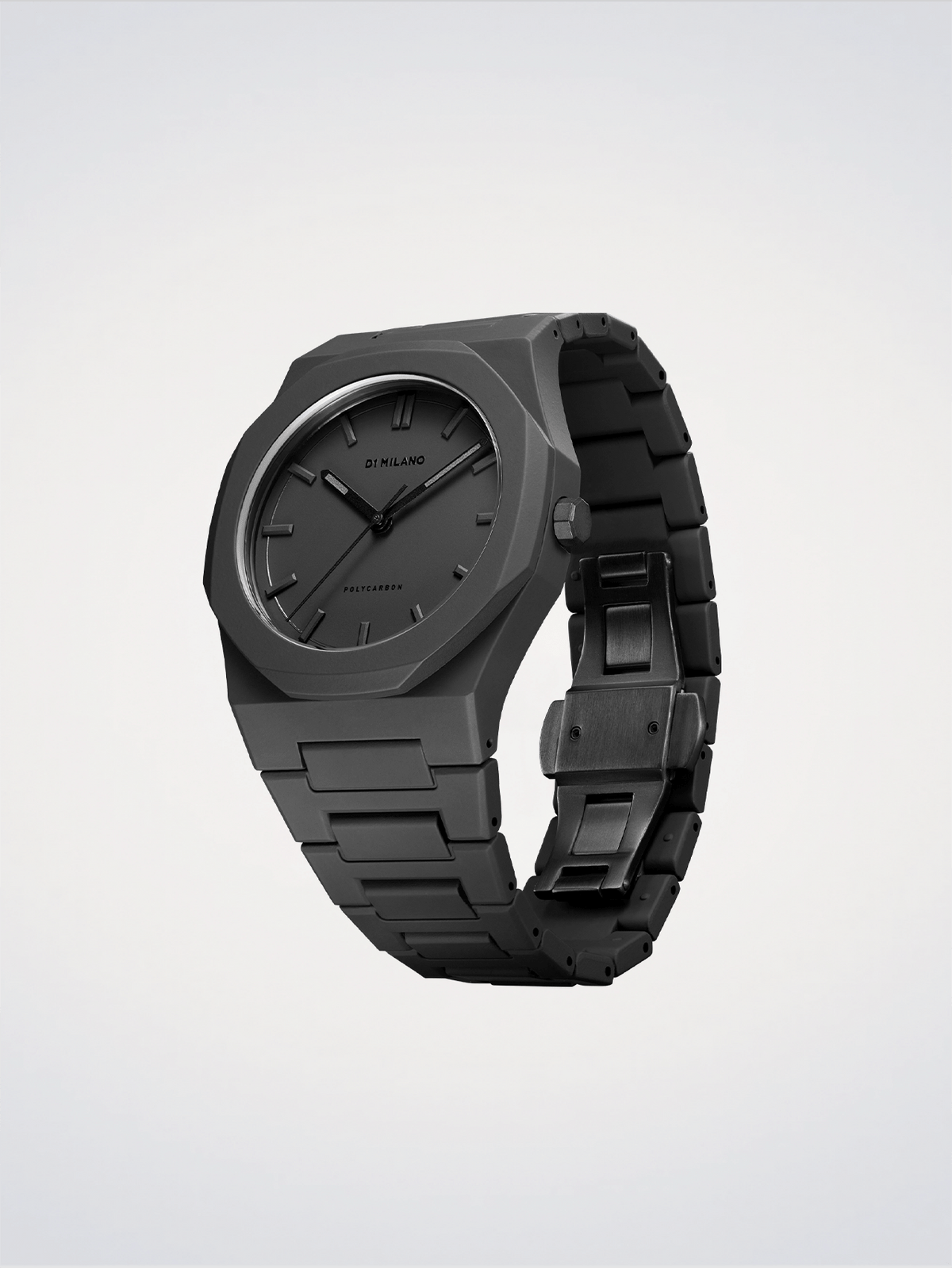 D1 Milano Polycarbon Shadow D1-PCBJ10 - Orologio Uomo Nero 40,5mm