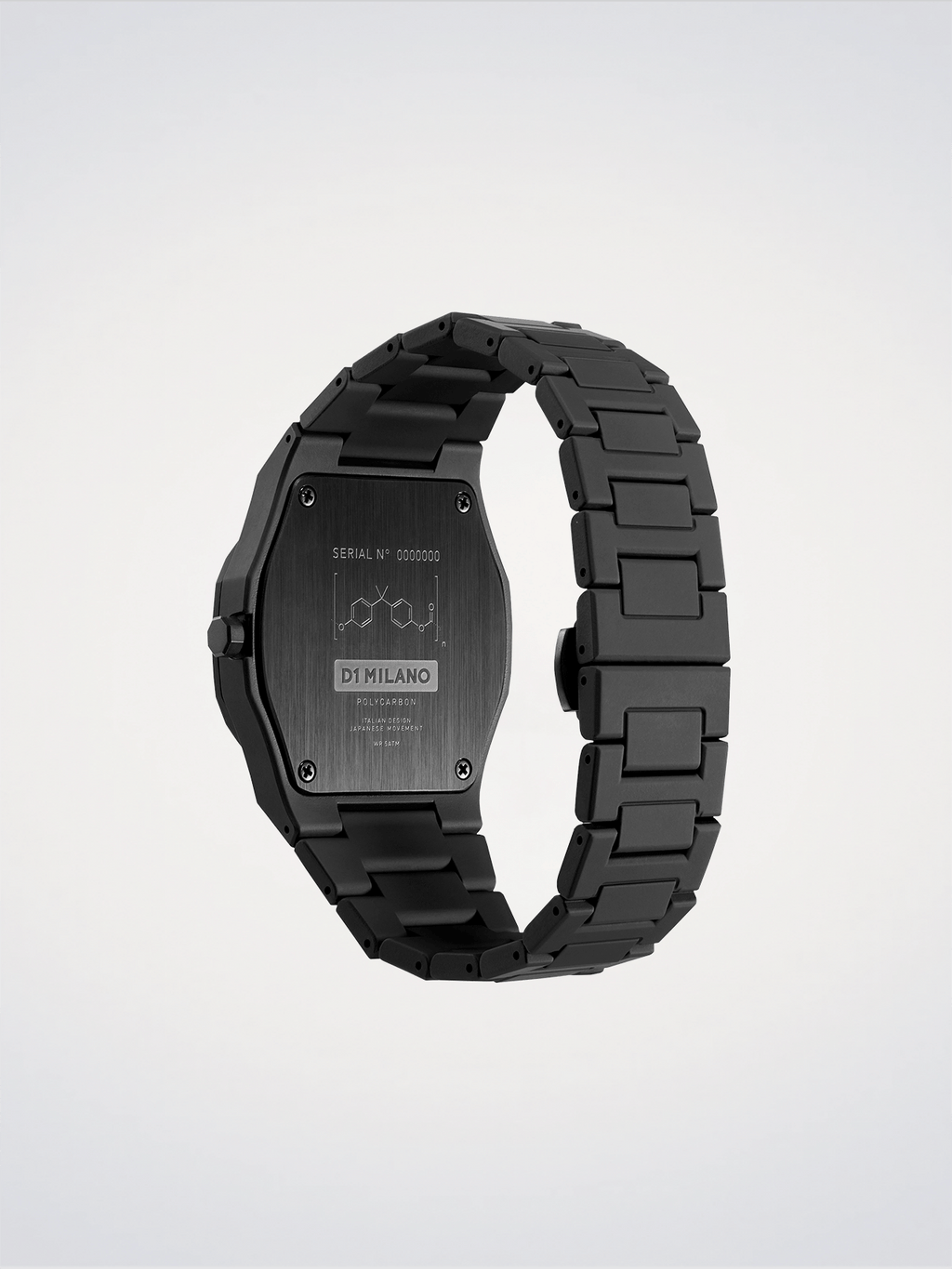 D1 Milano Polycarbon Shadow D1-PCBJ10 - Orologio Uomo Nero 40,5mm