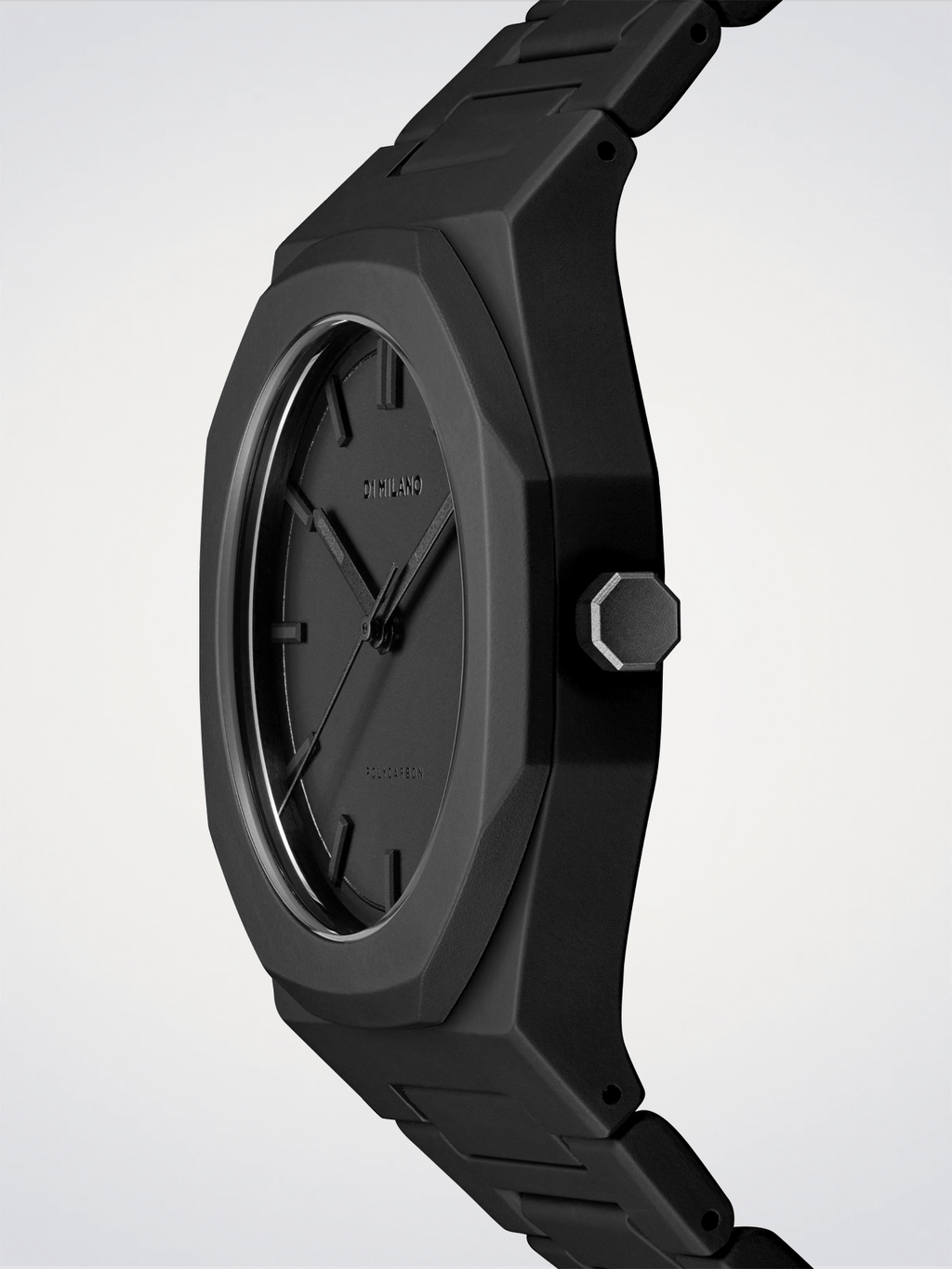 D1 Milano Polycarbon Shadow D1-PCBJ10 - Orologio Uomo Nero 40,5mm