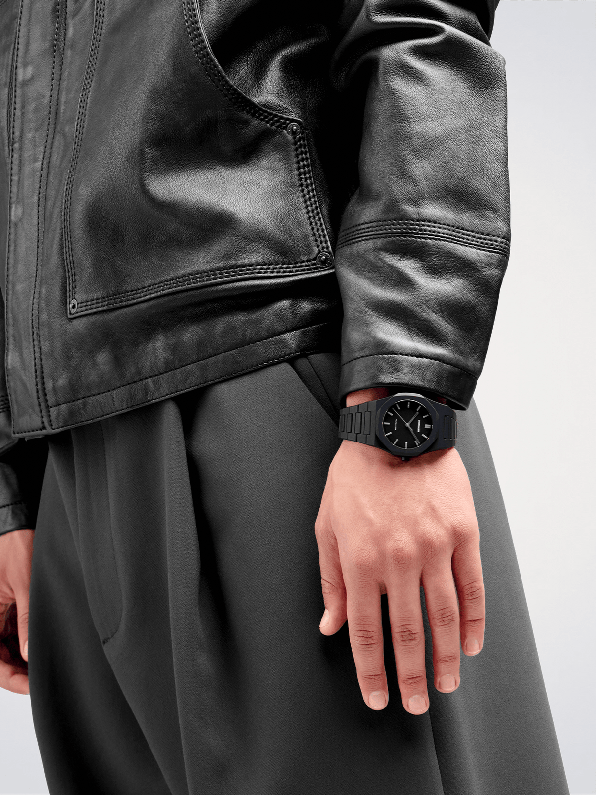 D1 Milano Polycarbon Cloudburst D1-PCBJ11 - Orologio Uomo Nero 40,5mm