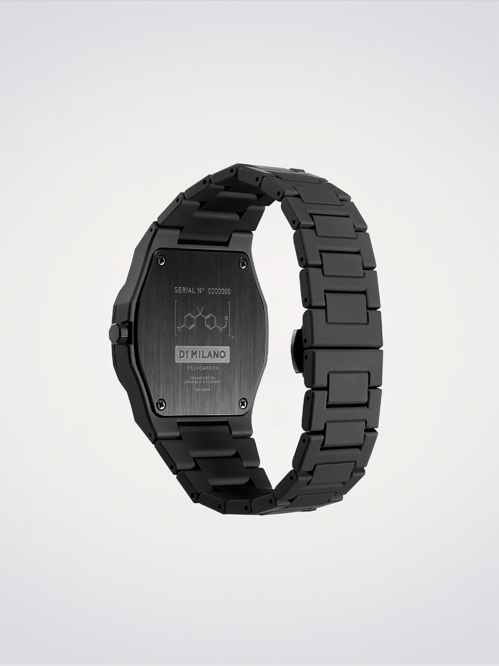 D1 Milano Polycarbon Cloudburst D1-PCBJ11 - Orologio Uomo Nero 40,5mm