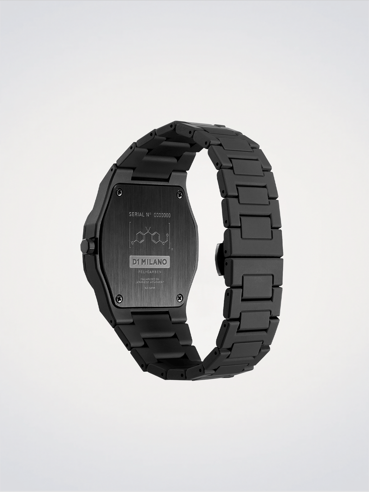 D1 Milano Polycarbon Cloudburst D1-PCBJ11 - Orologio Uomo Nero 40,5mm
