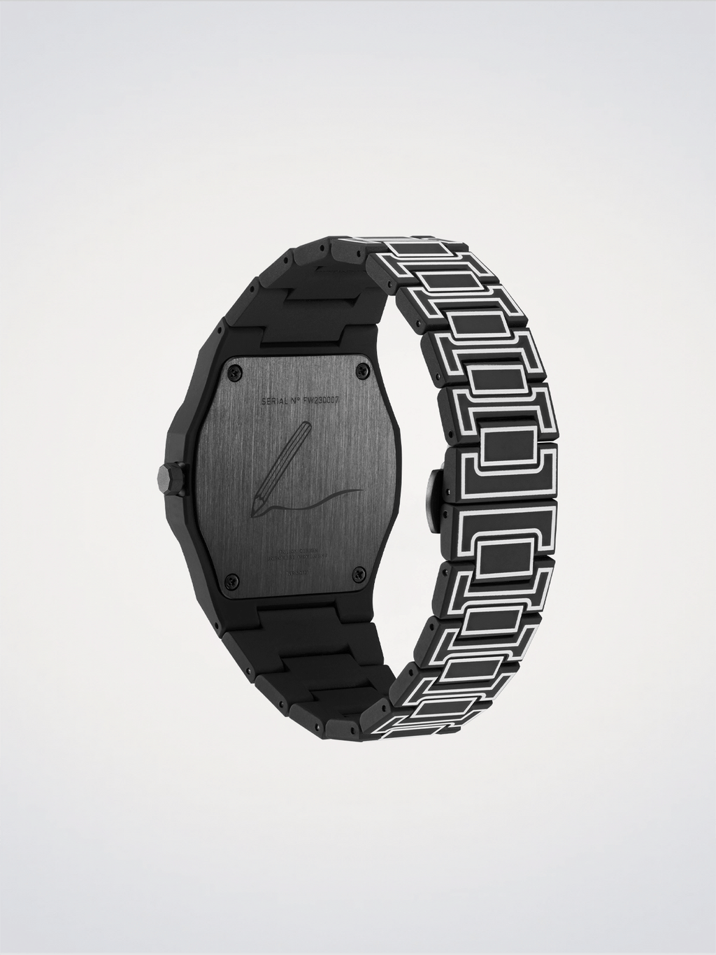 D1 Milano Polycarbon Black Sketch D1-PCBJ33 - Orologio Uomo Nero 40,5mm