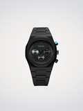 D1 Milano Polychrono Charcoal Black D1-PHBJ07 - Orologio Cronografo Uomo Nero 40,5mm
