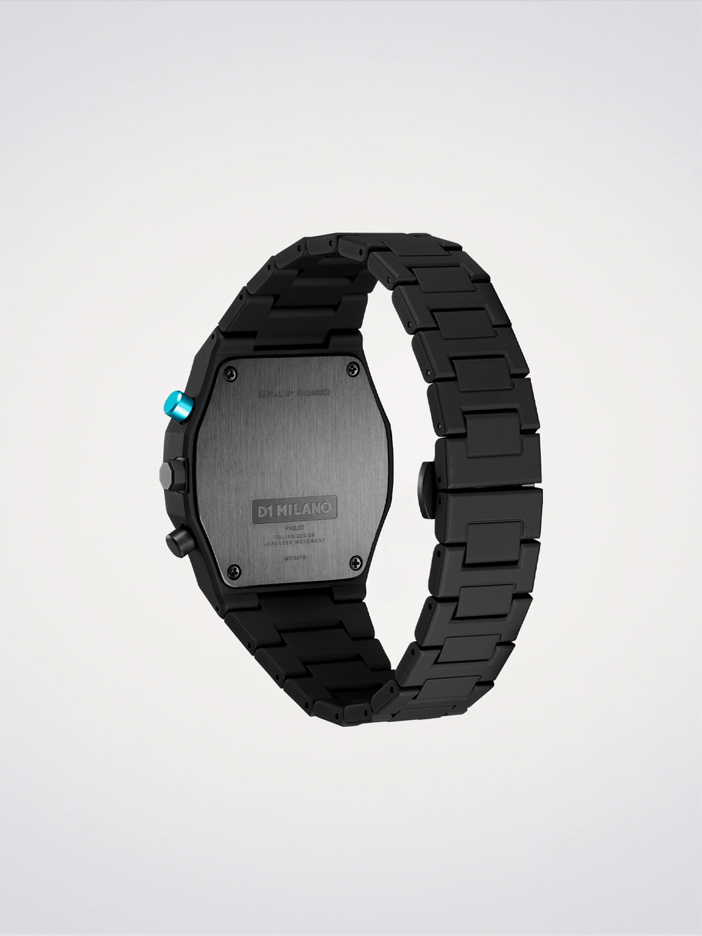 D1 Milano Polychrono Charcoal Black D1-PHBJ07 - Orologio Cronografo Uomo Nero 40,5mm