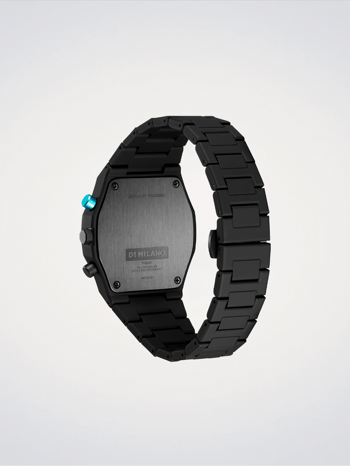 D1 Milano Polychrono Charcoal Black D1-PHBJ07 - Orologio Cronografo Uomo Nero 40,5mm