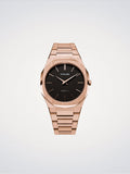 D1 Milano Ultra Thin Re_Rose D1-UTBJ42 - Orologio Uomo Oro Rosa Nero 40mm