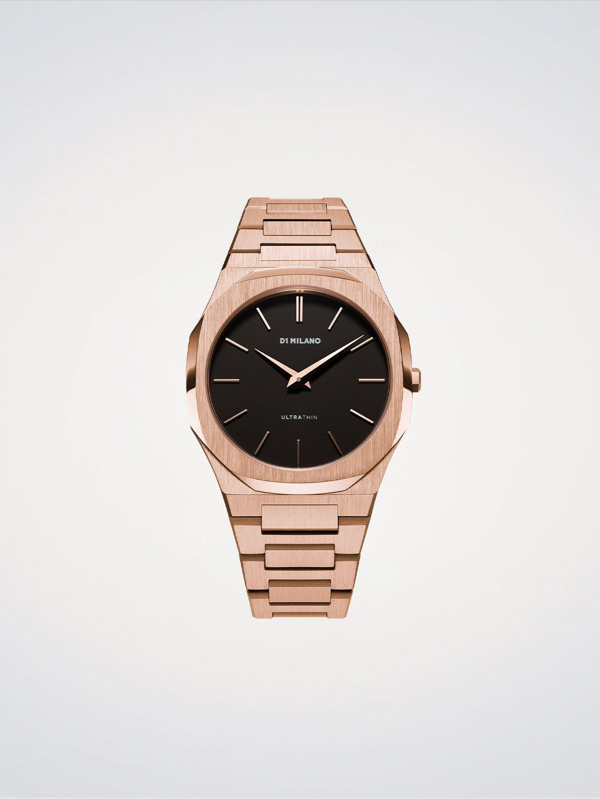 D1 Milano Ultra Thin Re_Rose D1-UTBJ42 - Orologio Uomo Oro Rosa Nero 40mm