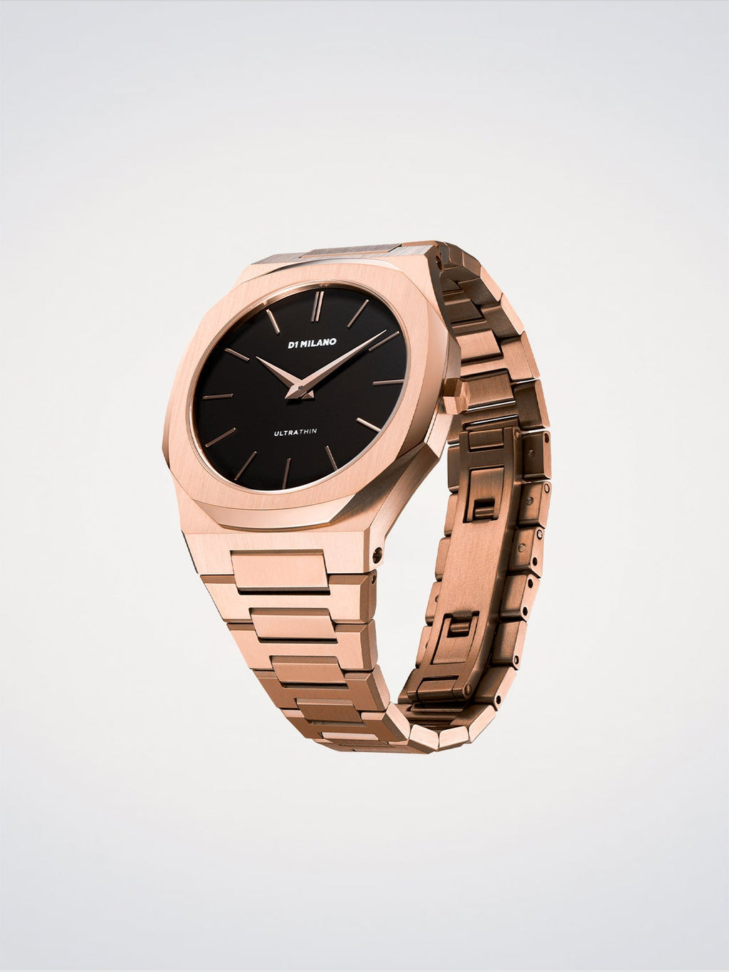 D1 Milano Ultra Thin Re_Rose D1-UTBJ42 - Orologio Uomo Oro Rosa Nero 40mm