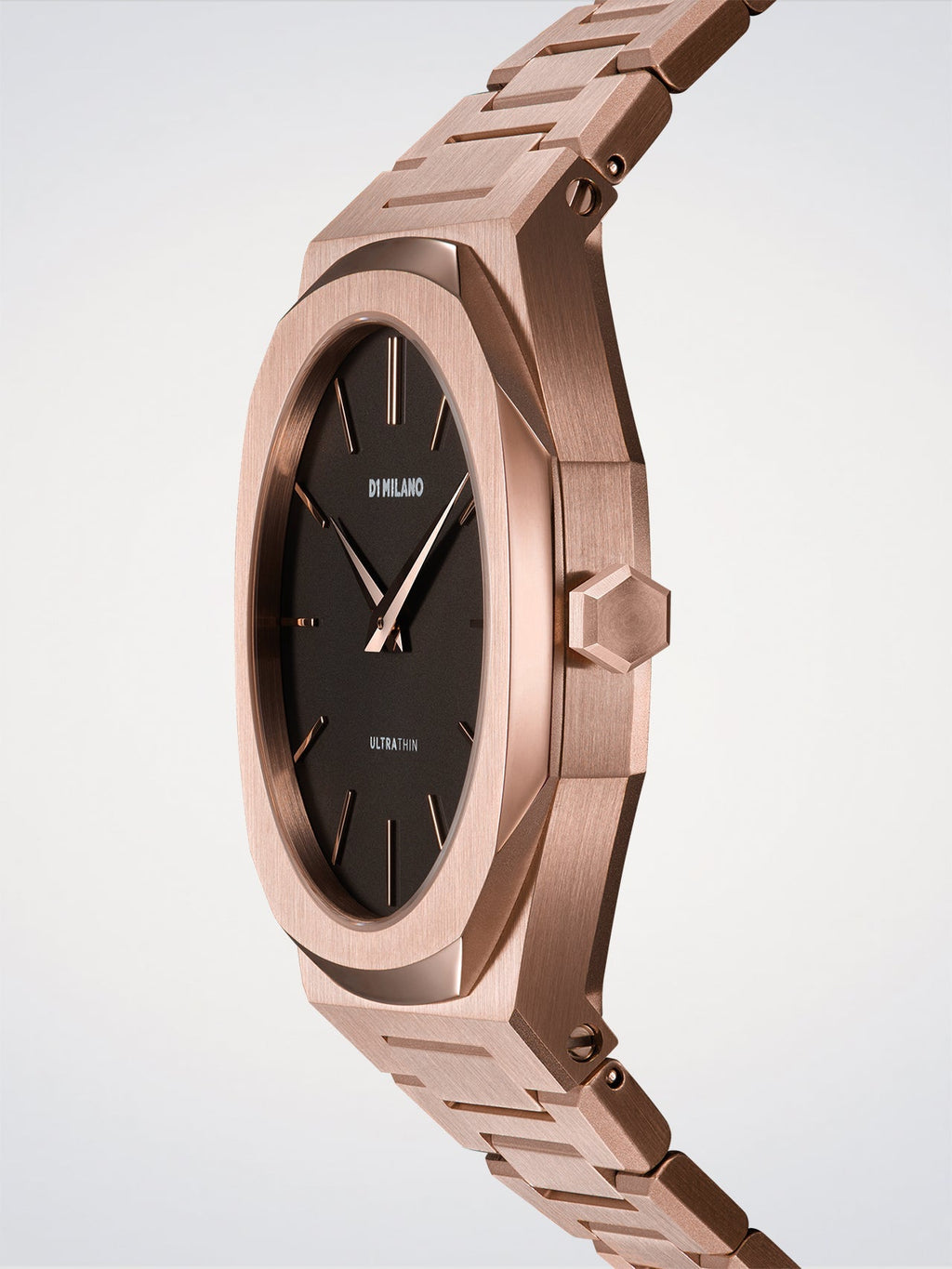 D1 Milano Ultra Thin Re_Rose D1-UTBJ42 - Orologio Uomo Oro Rosa Nero 40mm