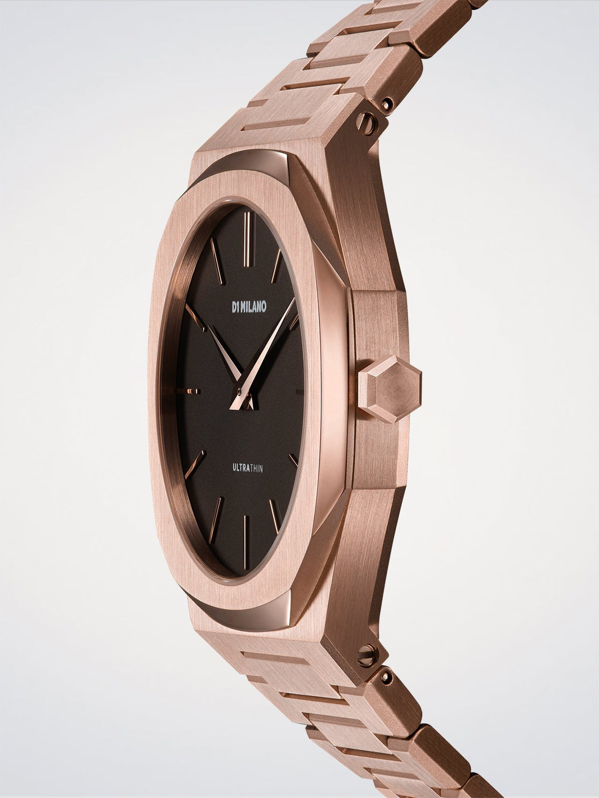 D1 Milano Ultra Thin Re_Rose D1-UTBJ42 - Orologio Uomo Oro Rosa Nero 40mm
