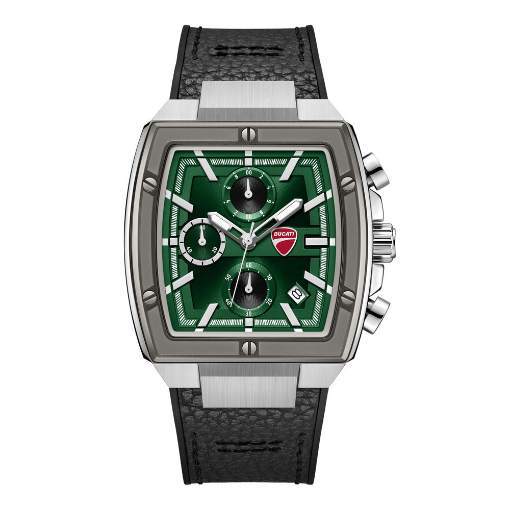 Orologio Ducati Corse Cardio cronografo uomo quadrante verde cinturino silicone nero DTWGC0003401
