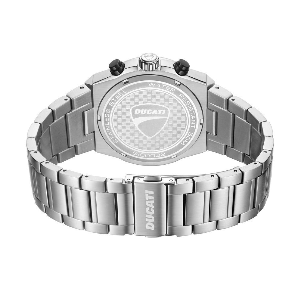 Orologio Ducati Corse Nitro cronografo uomo quadrante argento bracciale acciaio DTWGI0003201