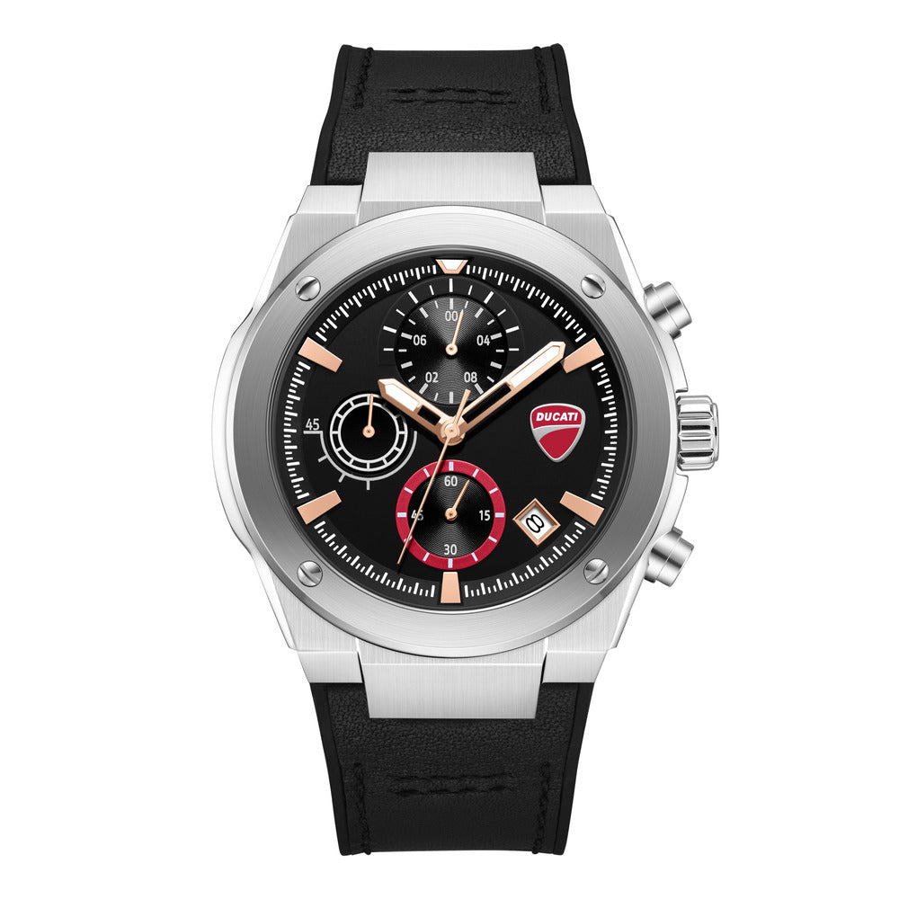 Orologio Ducati Corse Stelvio cronografo uomo quadrante nero cinturino silicone nero DTWGO0003101