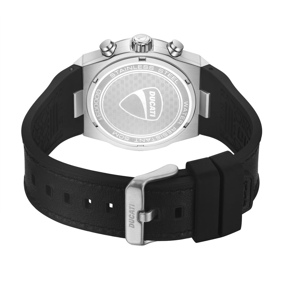 Orologio Ducati Corse Stelvio cronografo uomo quadrante nero cinturino silicone nero DTWGO0003101