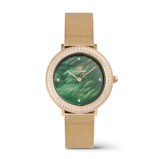 Daniel Wellington Crystalline Bezel 32mm Green MOP Evergold