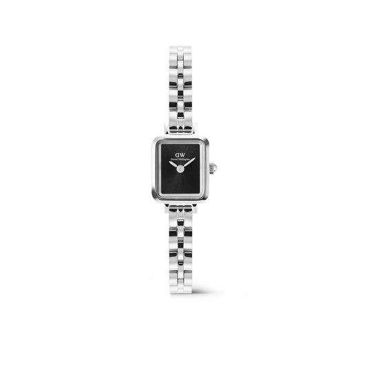 Daniel Wellington Quadro Mini Arch 3-link 15x18 Onyx Sunray Silver