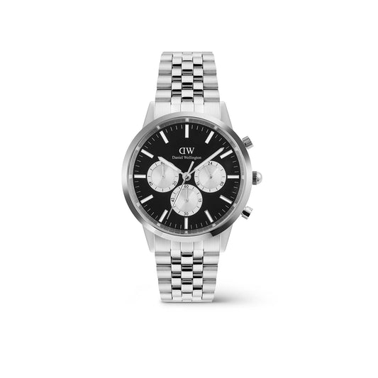 Daniel Wellington Iconic Chronograph 42 Arch 5-link Onyx Panda Silver