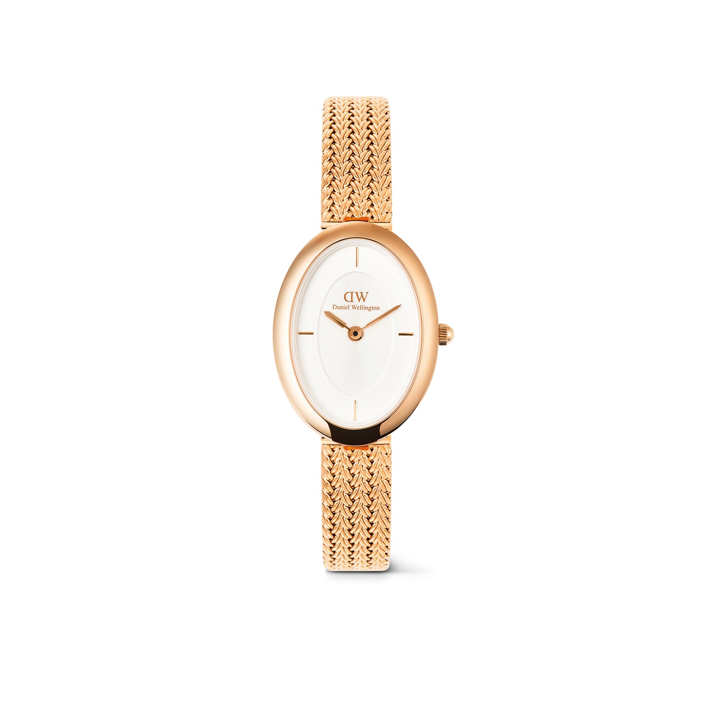 Daniel Wellington Juliette 23x31 Braided Mesh White Sunray Rose Gold