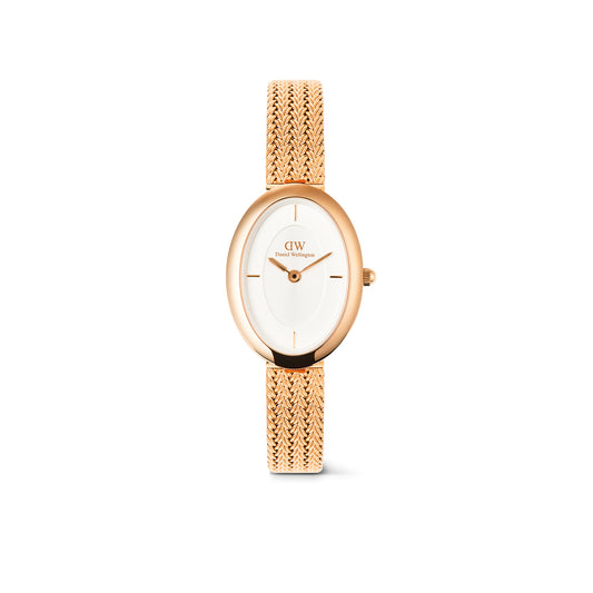 Daniel Wellington Juliette 23x31 Braided Mesh White Sunray Rose Gold