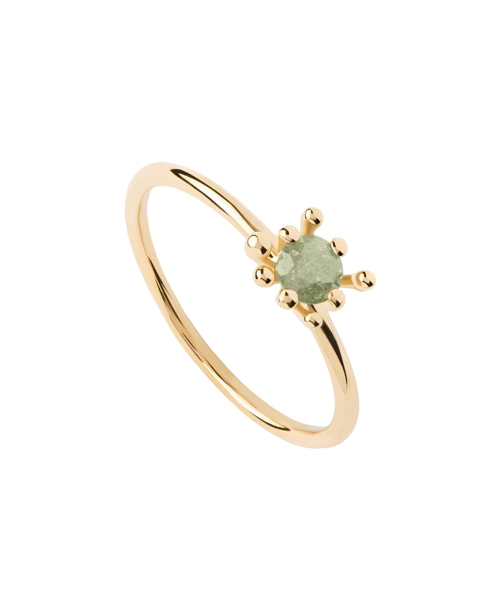 PDPAOLA Anello Green Fleur misura 14