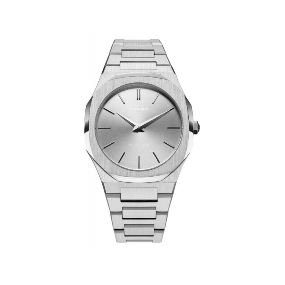 D1 Milano Ultra Thin Silver Eggshell D1-UTBL01 - Orologio Unisex Argento 38mm