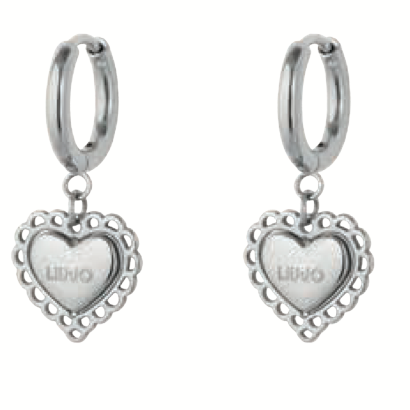 Orecchini a Cerchio Silver con Cuore Liu Jo LJ3205 - foto 1