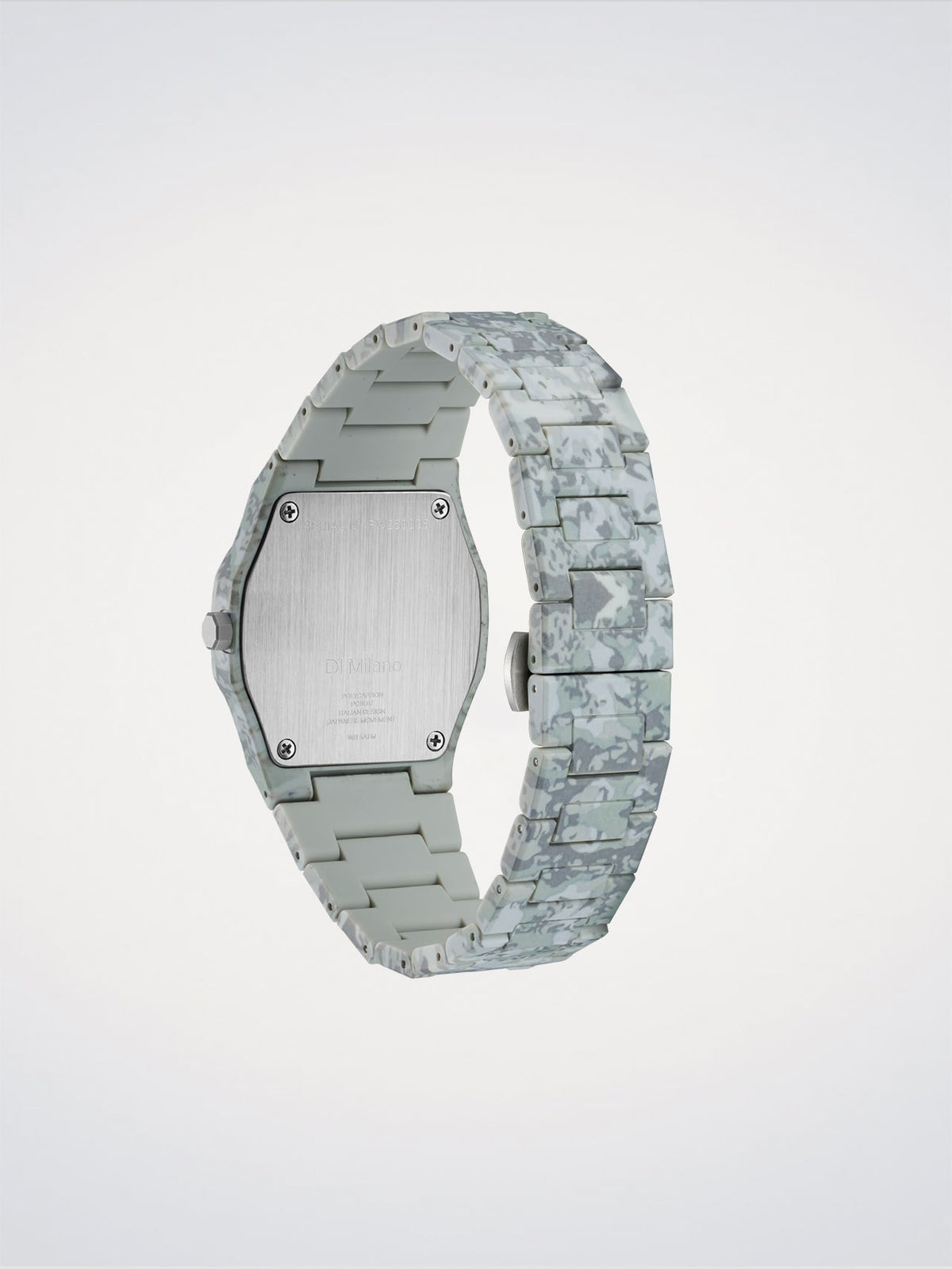 D1 Milano Polycarbon Urban Camo D1-PCBJ37 - Orologio Uomo Mimetico Grigio 40,5mm
